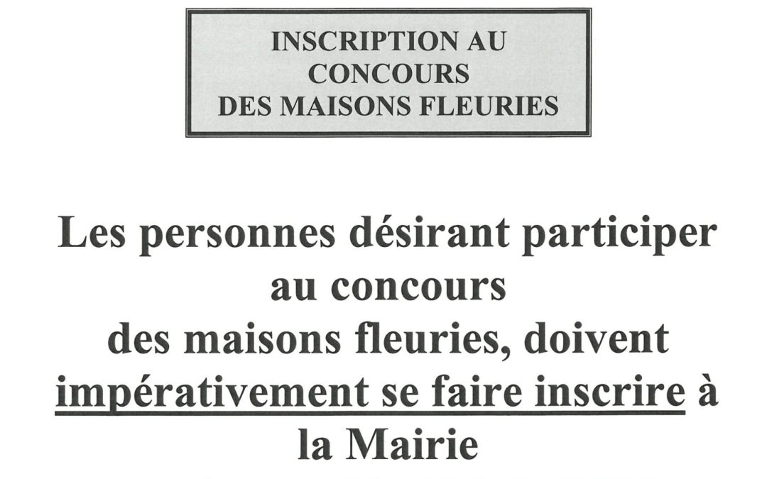 Concours des maisons fleuries