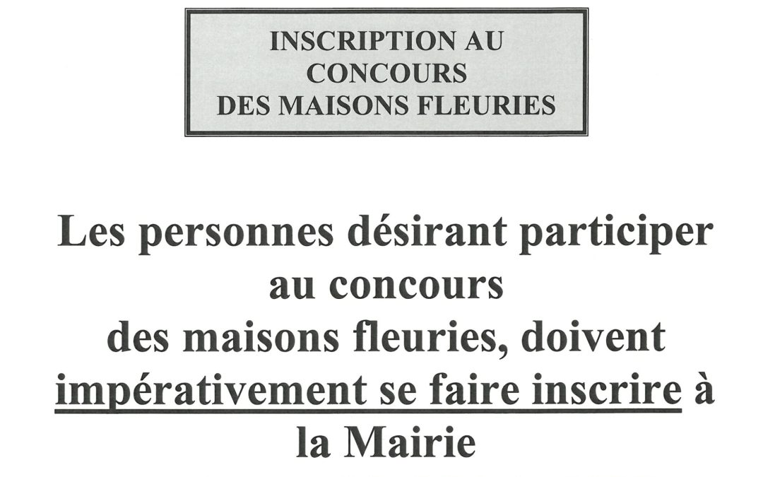 Concours des maisons fleuries