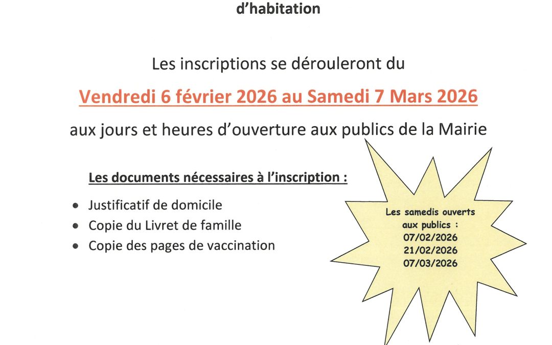 Ecole maternelle de Sennely – Rentrée 2026-2027